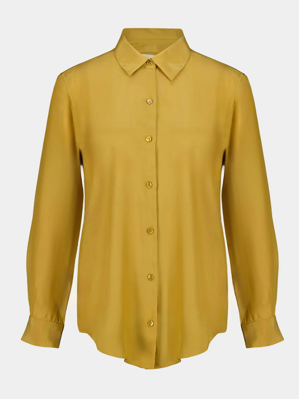 Ametista Ecru Olive Silk Shirt - Image 2