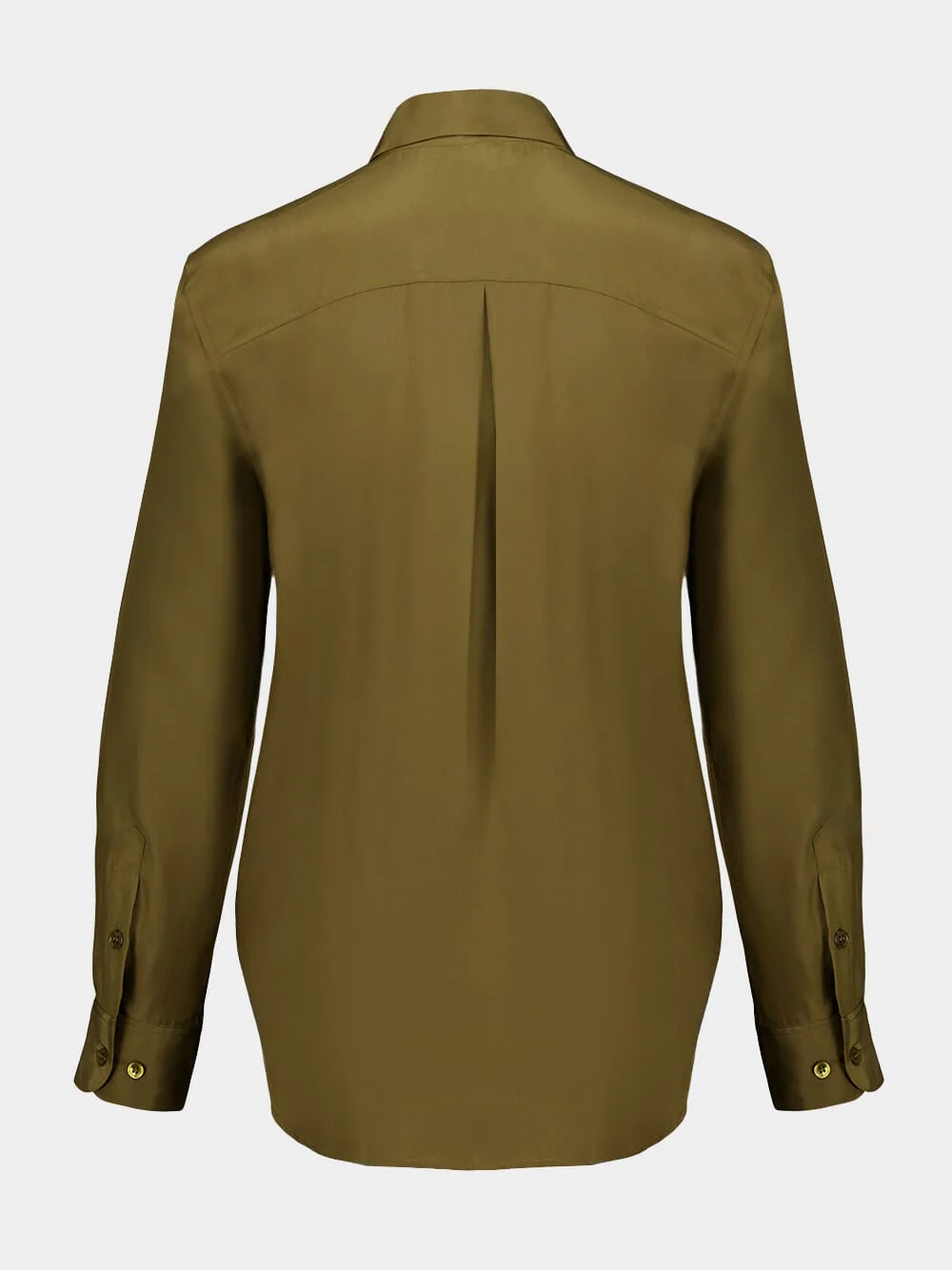 Ametista Fir Green Silk Shirt - Image 4