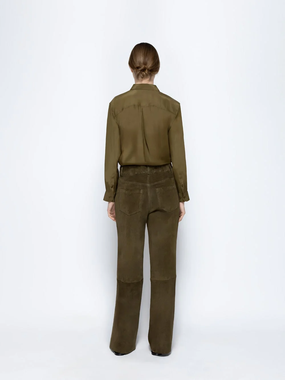 Ametista Fir Green Silk Shirt - Image 5
