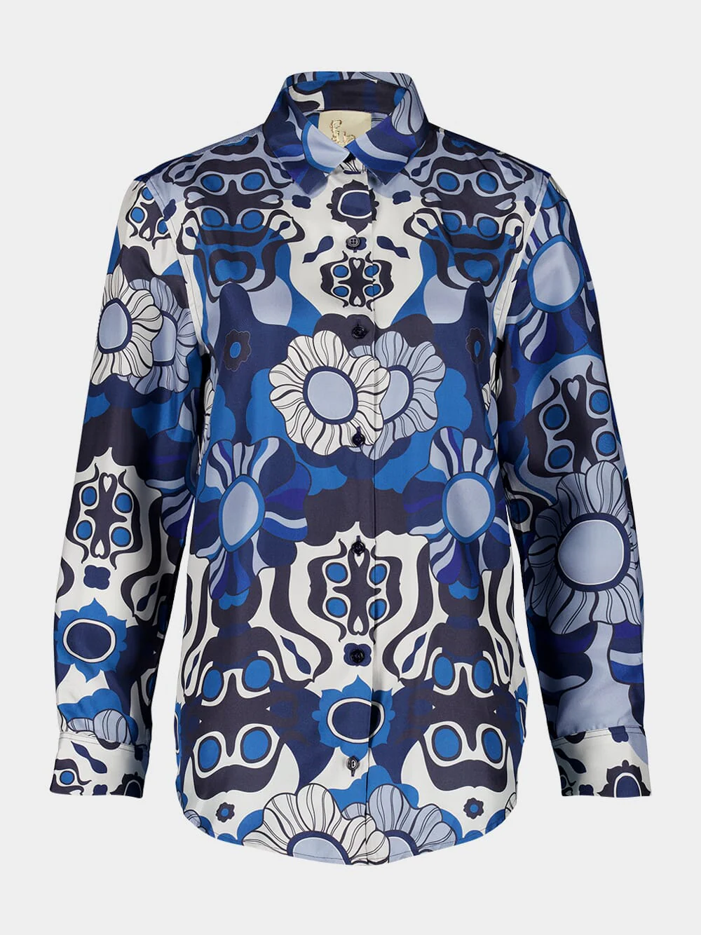 Ametista Flora Mix Printed Silk Twill Shirt - Image 2