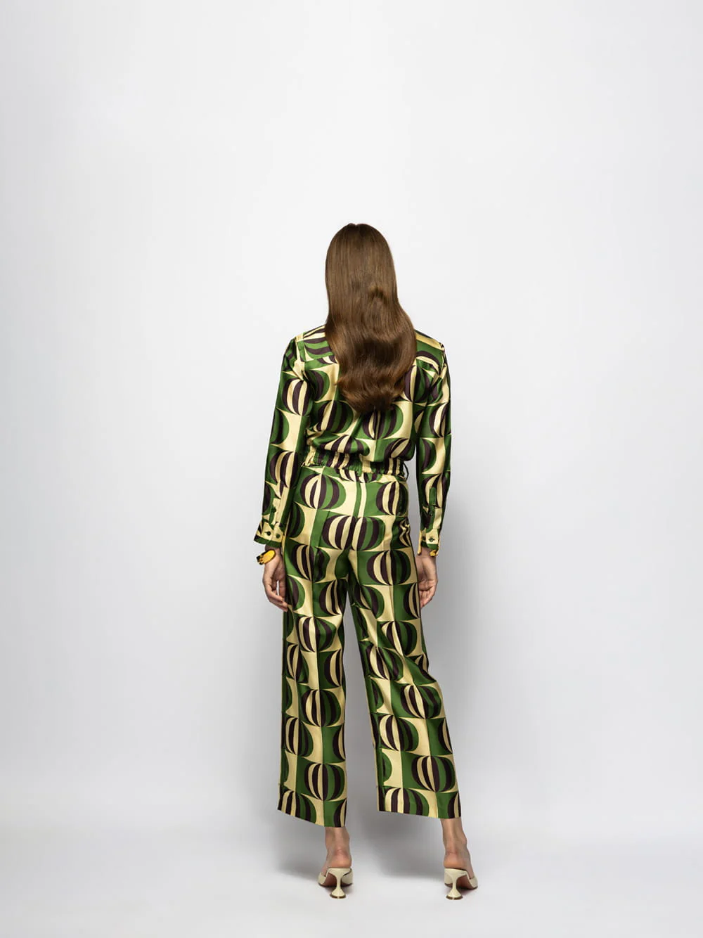 Ametista Modernchess Printed Silk Twill Shirt - Image 3
