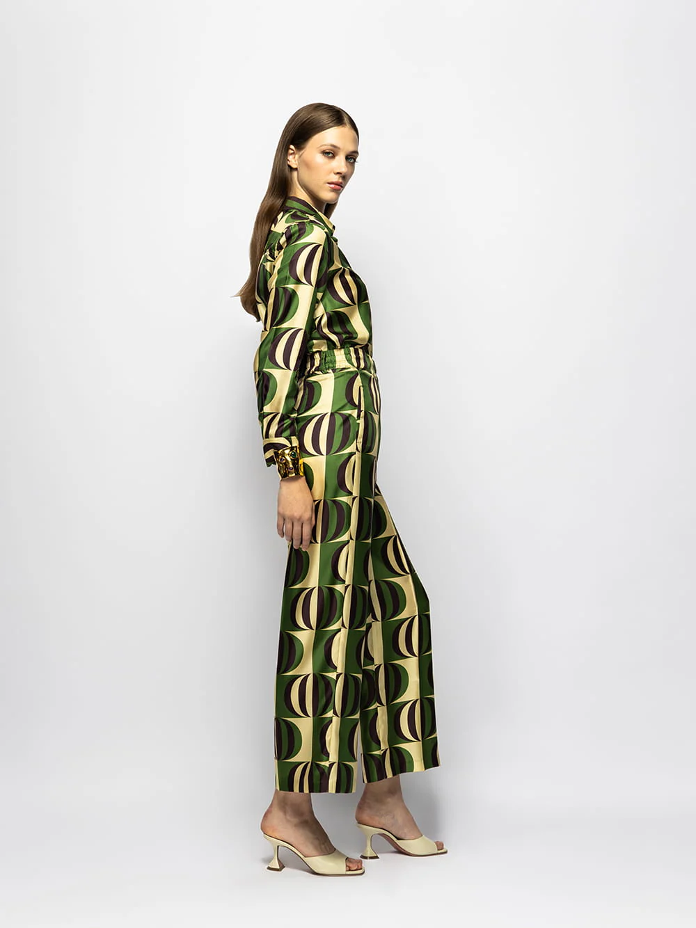 Ametista Modernchess Printed Silk Twill Shirt - Image 5