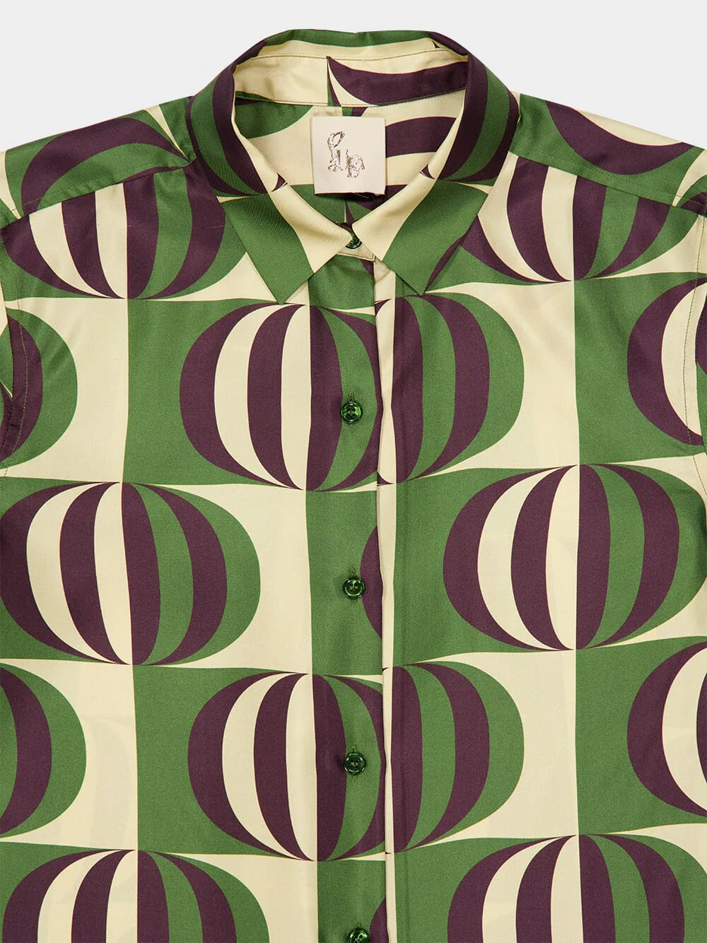 Ametista Modernchess Printed Silk Twill Shirt - Image 6