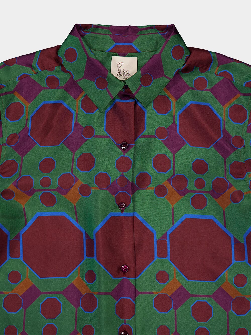 Ametista Octa Print Printed Silk Twill Shirt - Image 5