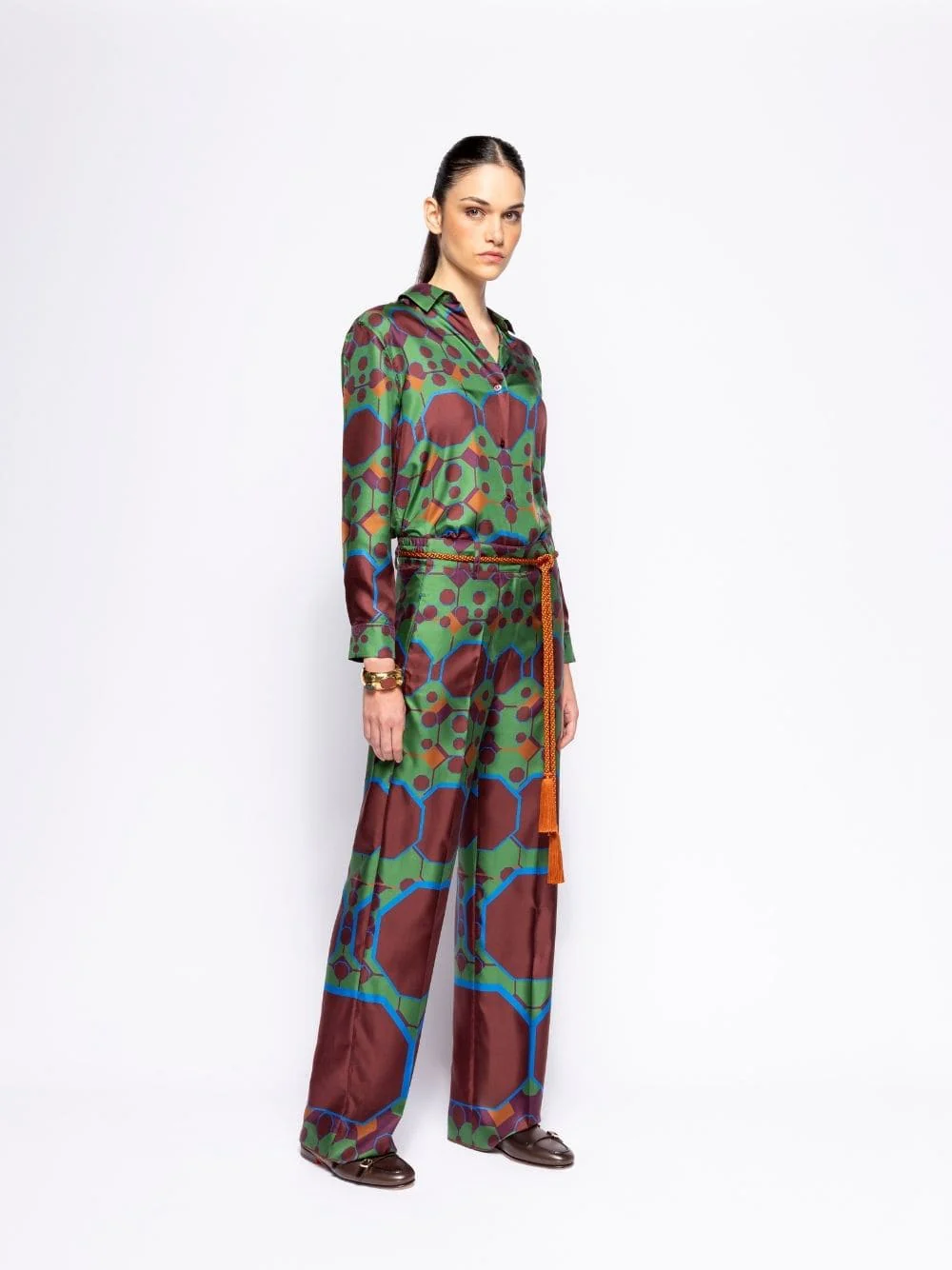 Ametista Octa Print Printed Silk Twill Shirt - Image 6