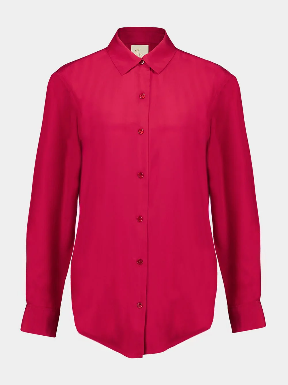 Ametista Red Dahlia Silk Shirt