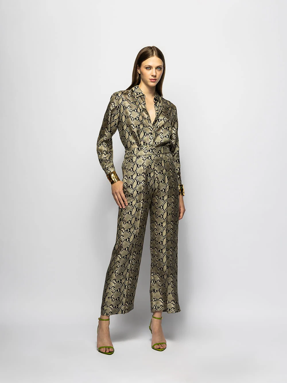 Ametista Snakeskin Printed Silk Twill Shirt - Image 3