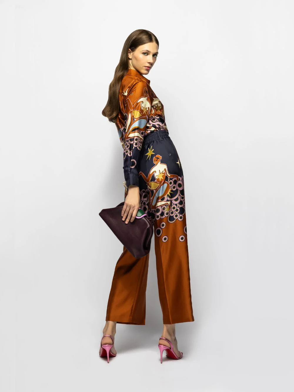 Ametista Soulprint Printed Silk Twill Shirt - Image 3