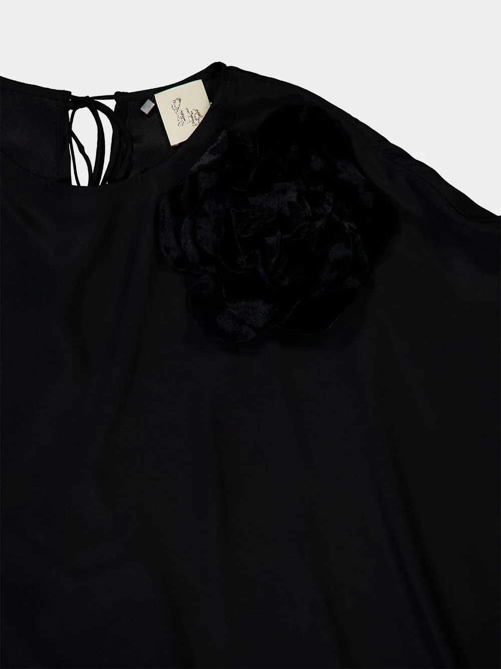 Auriga Black Silk Kaftan Dress - Image 3