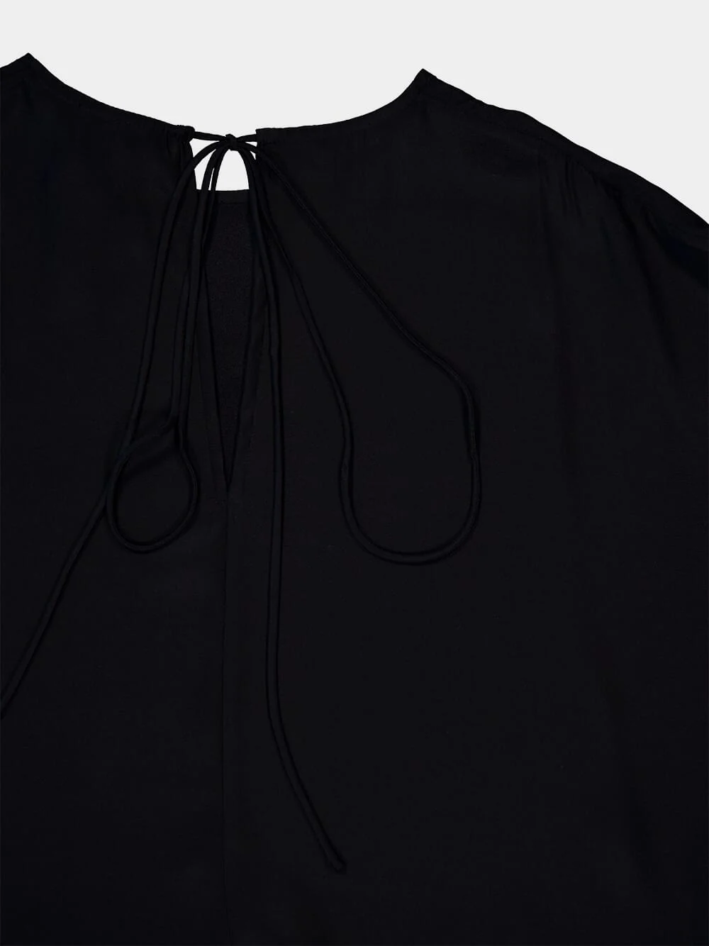 Auriga Black Silk Kaftan Dress - Image 4