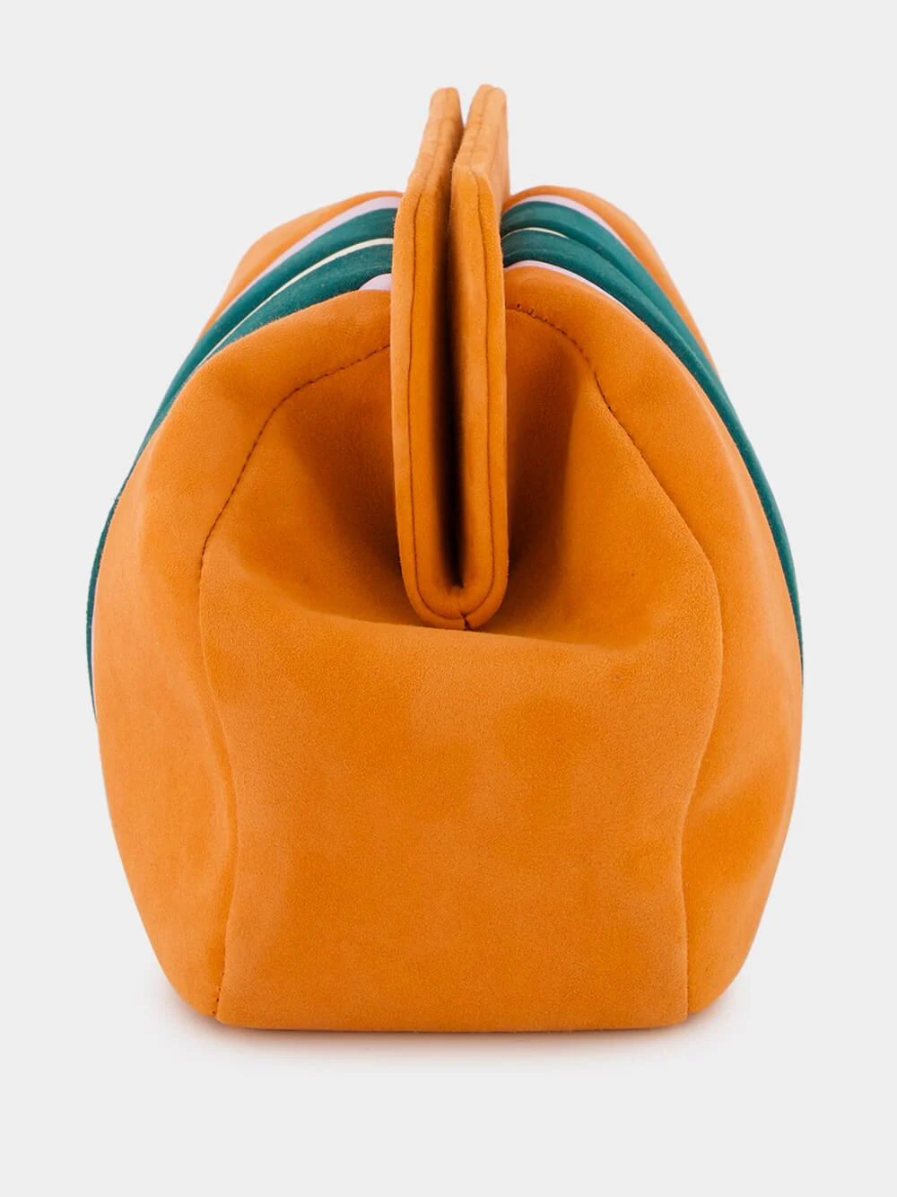 Medine Orange Leather And Suede Clutch - Image 4