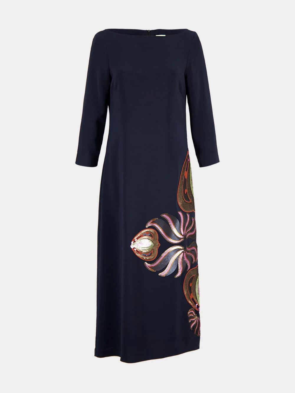 Bellona Peacoat Sequin Embroidered Long Dress