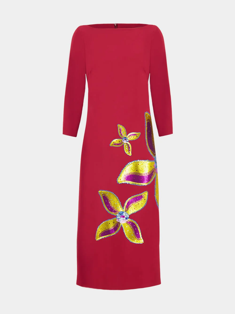 Bellona Red Dahlia Sequin Long Dress - Image 2