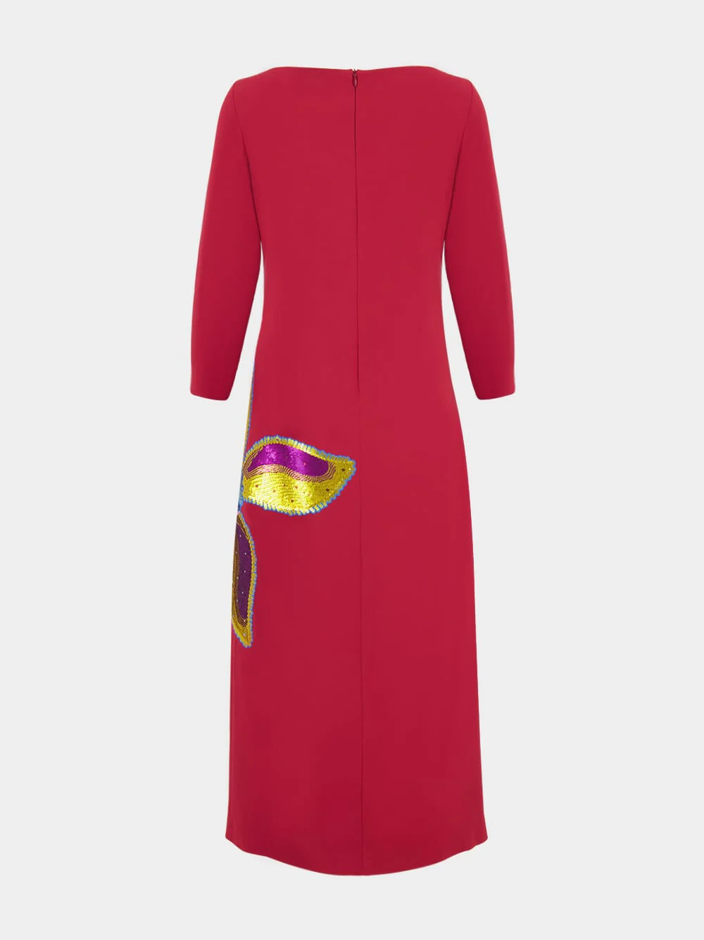 Bellona Red Dahlia Sequin Long Dress - Image 4