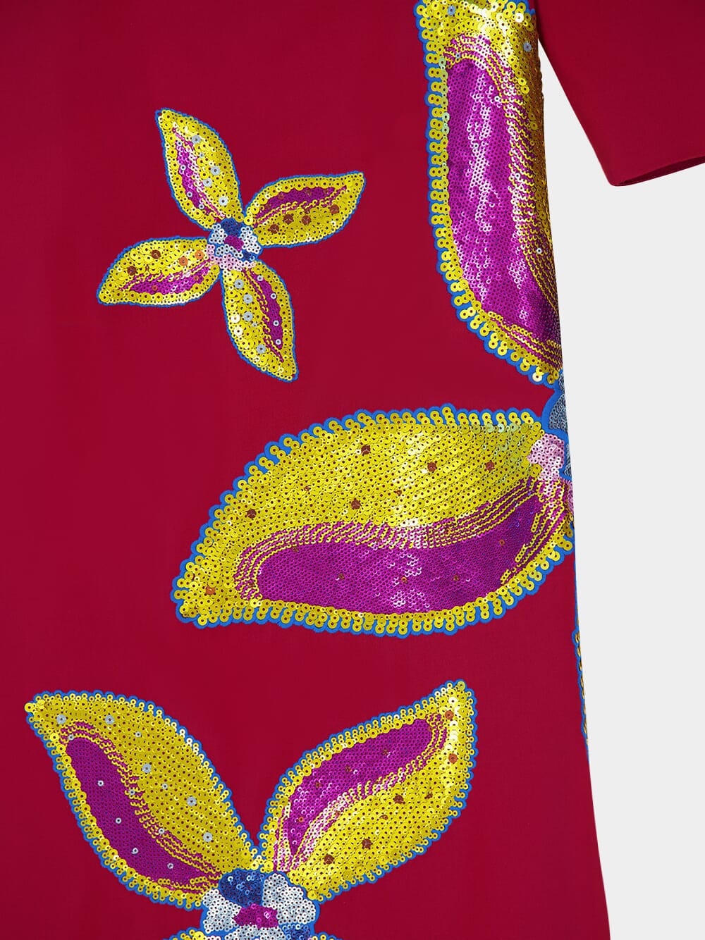 Bellona Red Dahlia Sequin Long Dress - Image 7