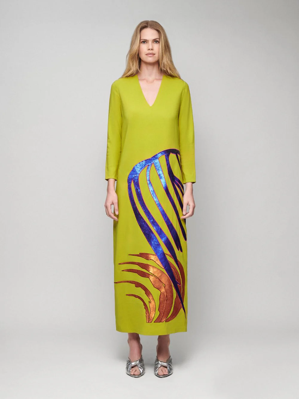 Bellona Sequin-Embellished V-Neck Dress
