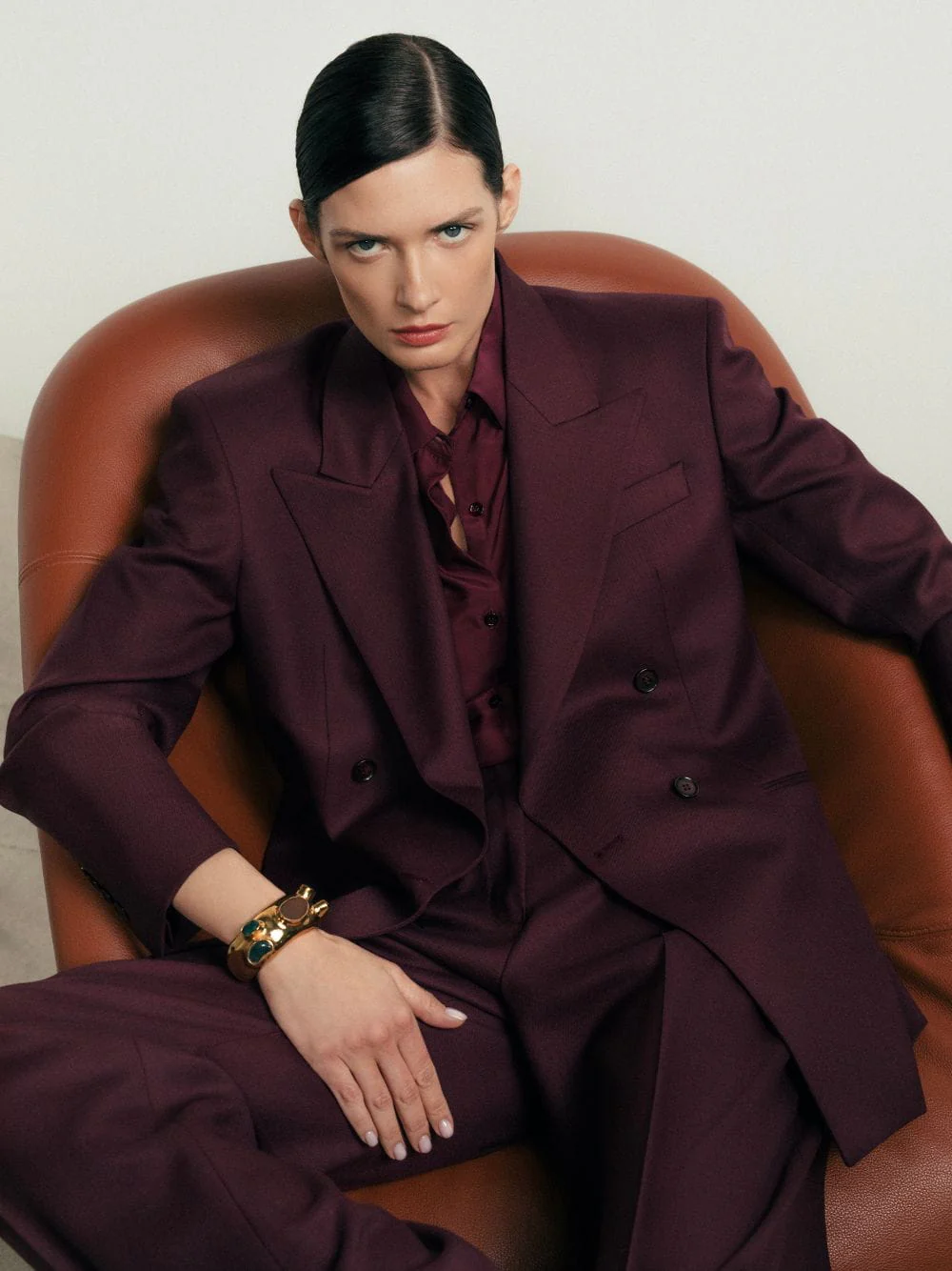 Betania Purple Oversized Boxy Blazer