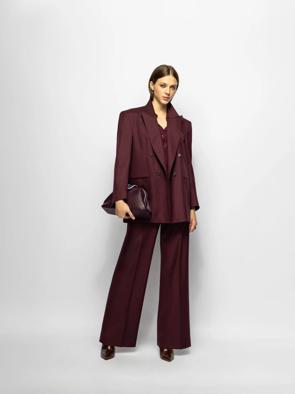 Betania Purple Oversized Boxy Blazer - Image 3