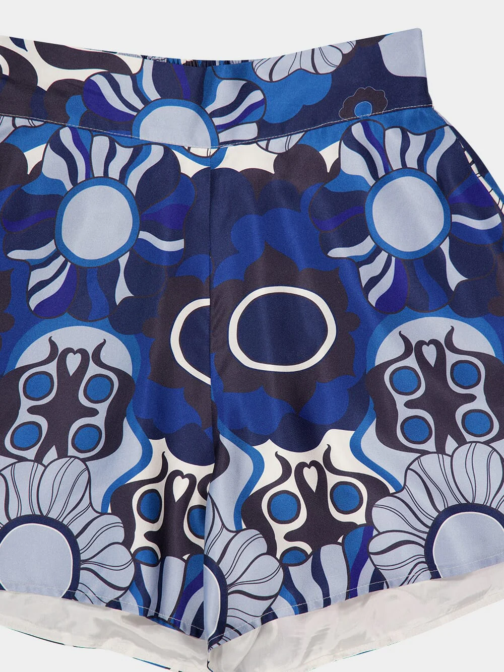 Calcita Flora Mix Printed Silk Twill Shorts - Image 5
