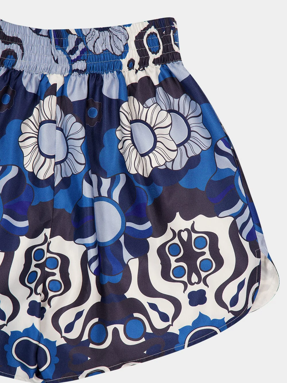 Calcita Flora Mix Printed Silk Twill Shorts - Image 6
