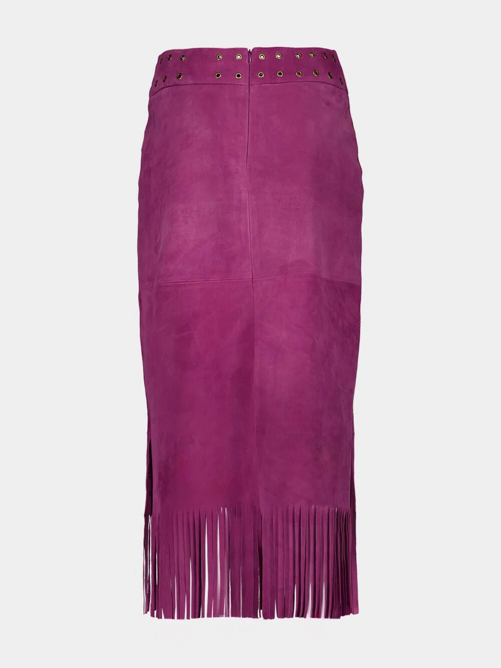 Campfire Purple Potion Suede Skirt with Fringes - Image 4