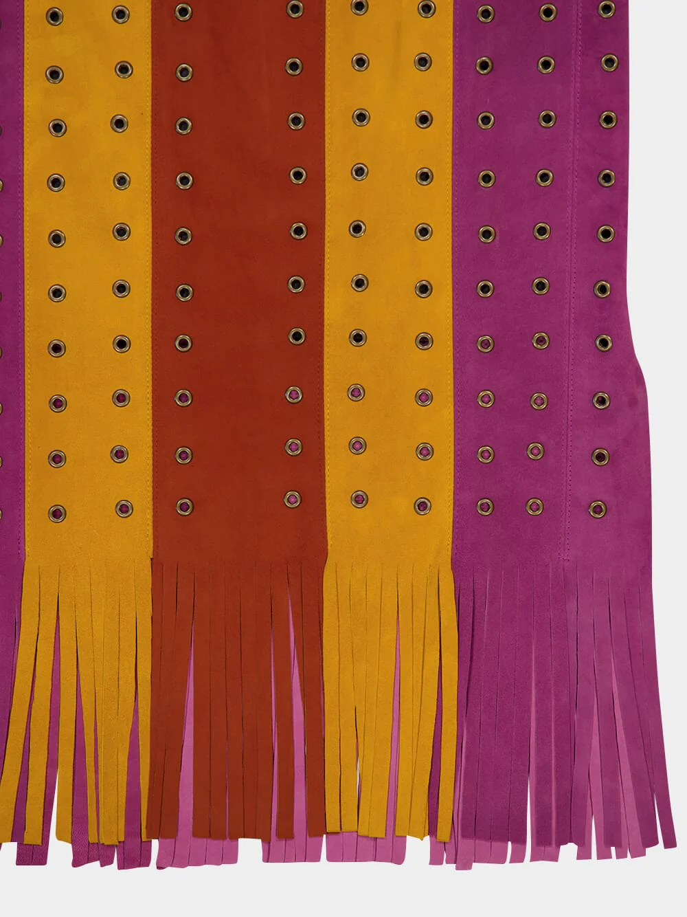 Campfire Purple Potion Suede Skirt with Fringes - Image 7