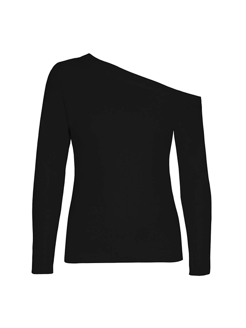 Asymmetric Black Cashmere Sweater - Image 5