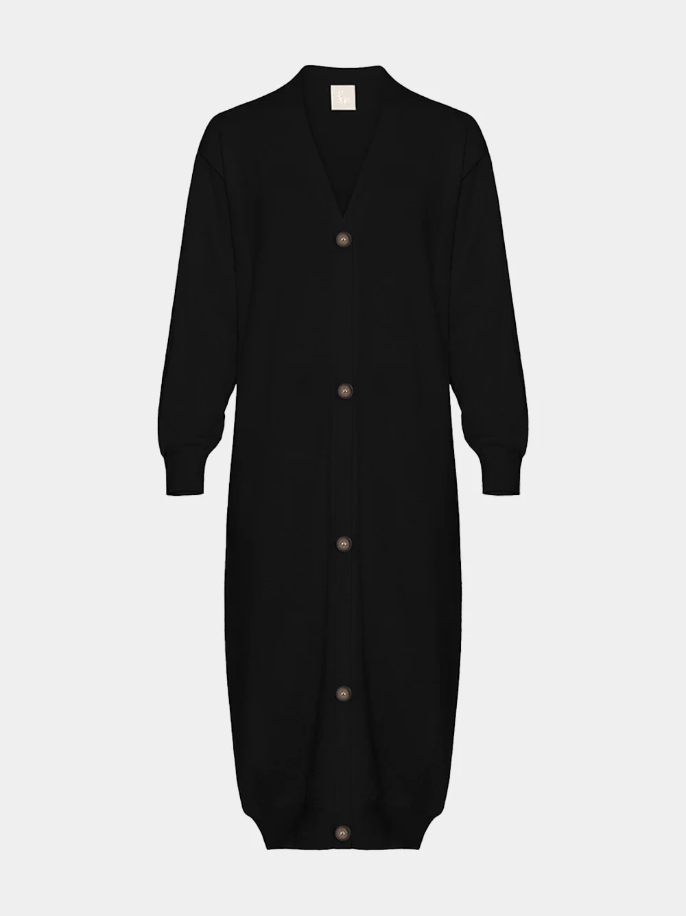 Long Black Cashmere Cardigan