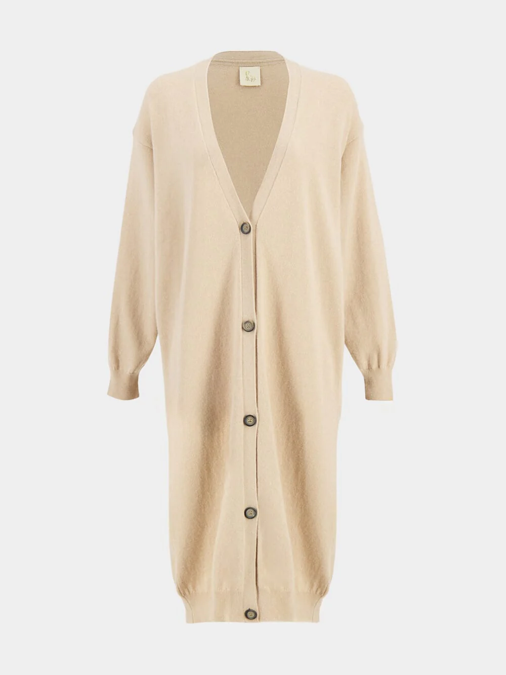 Long Camel Cashmere Cardigan