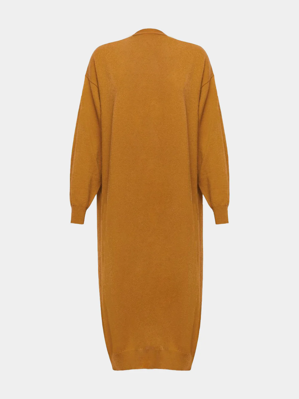 Long Mustard Cashmere Cardigan - Image 4
