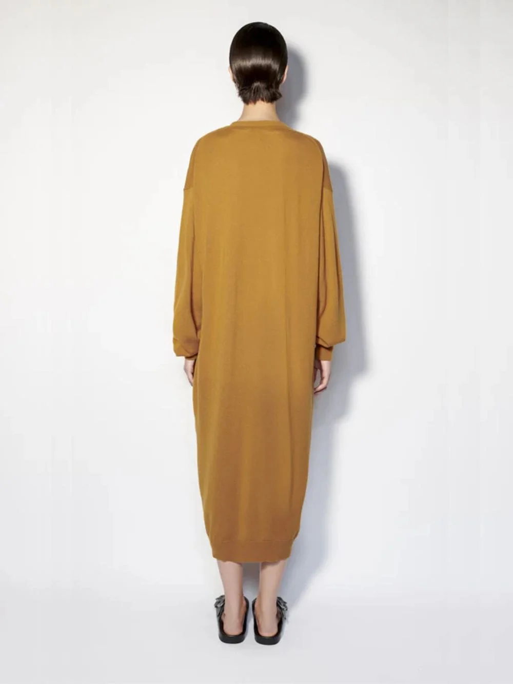Long Mustard Cashmere Cardigan - Image 5