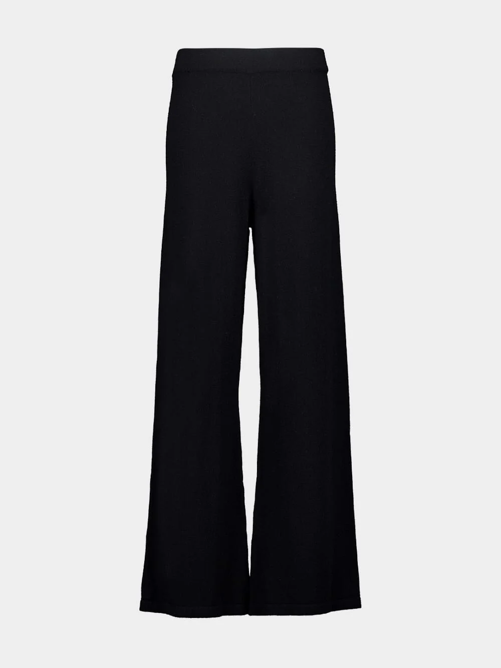 Straight Black Cashmere Pants