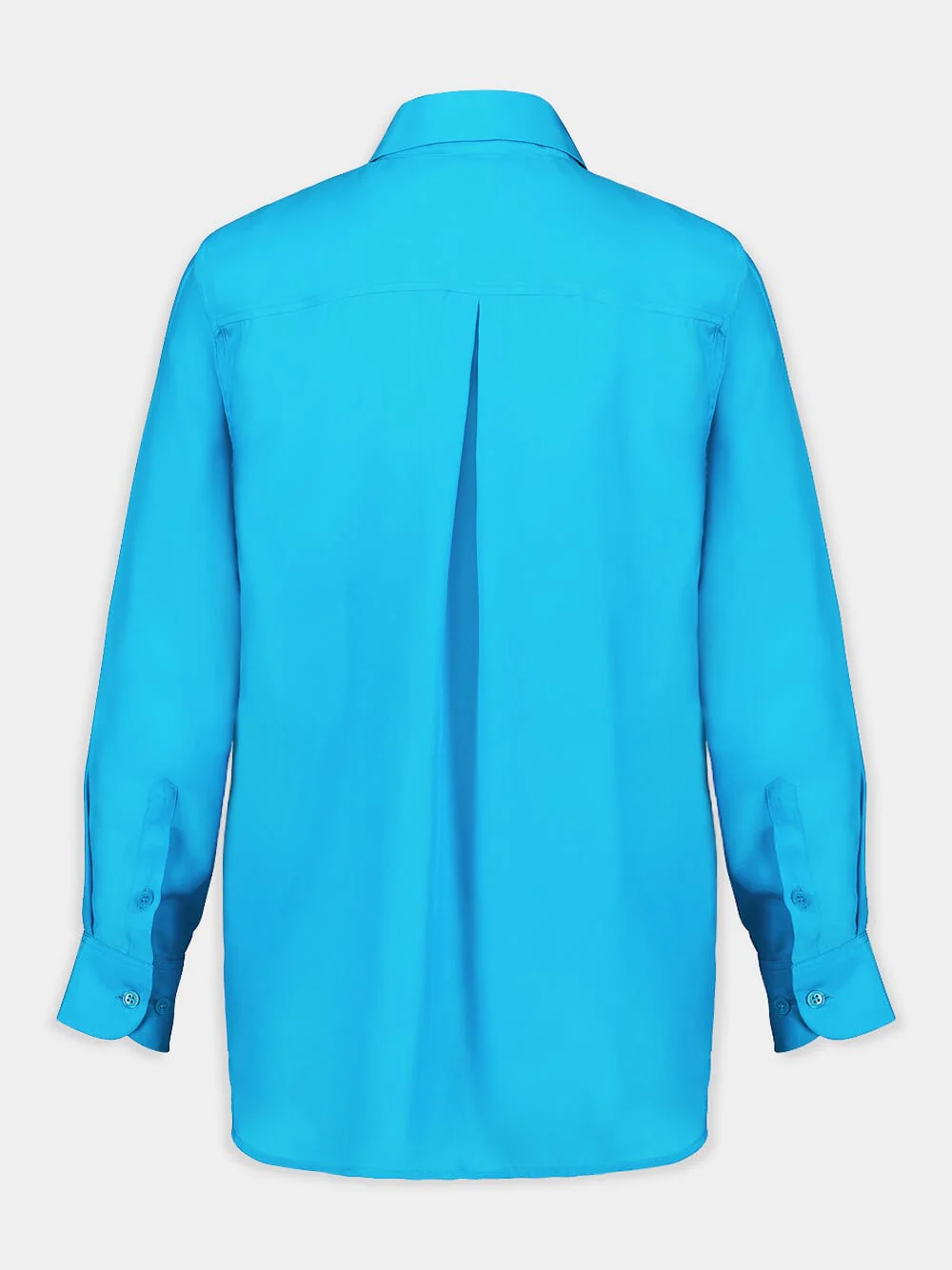 Ametista Blue Silk Satin Matte Shirt - Image 4