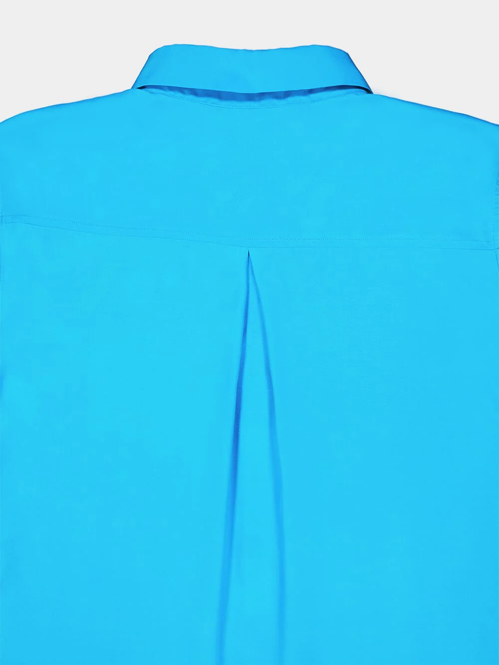 Ametista Blue Silk Satin Matte Shirt - Image 7