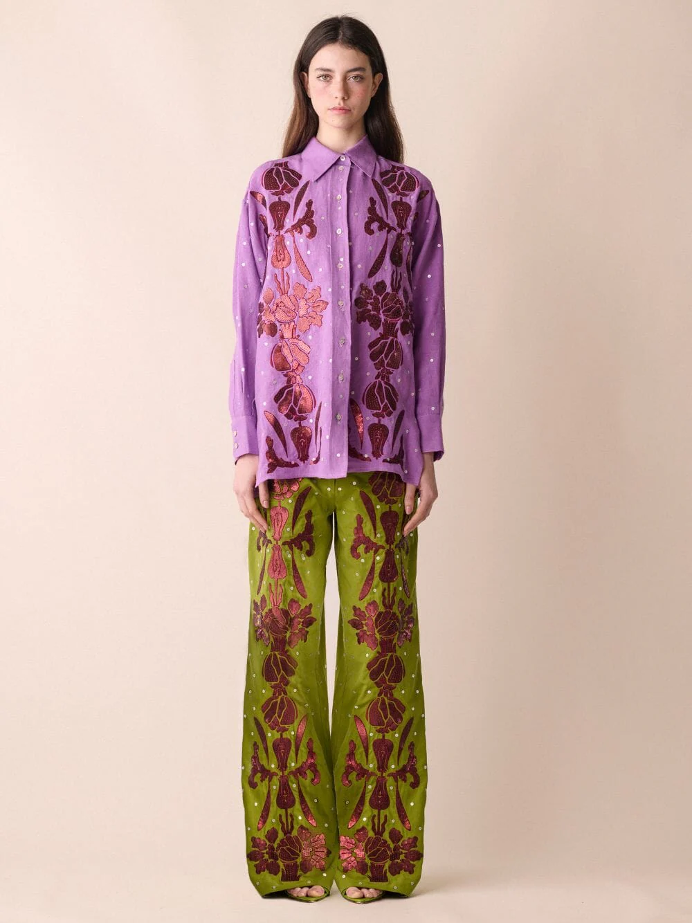 Ateneu Sequins Embroidered Shirt - Image 3