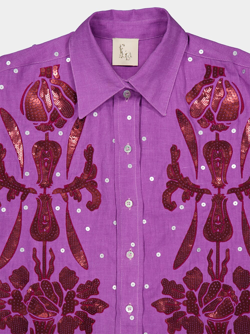 Ateneu Sequins Embroidered Shirt - Image 7