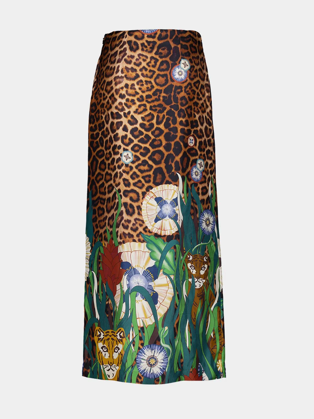 Avenca Junglito Print Silk Skirt - Image 3