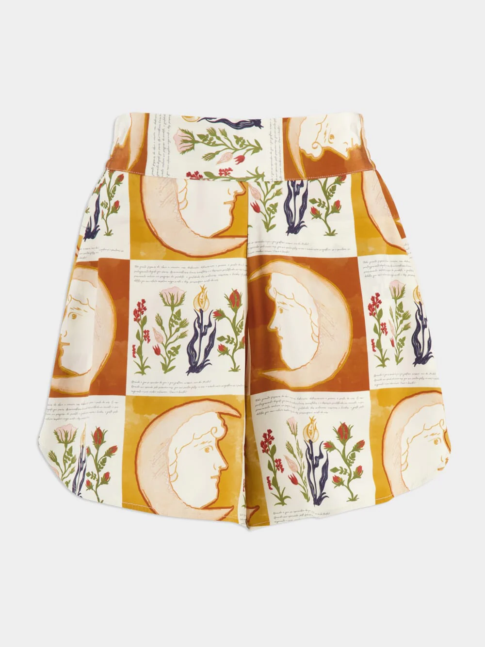 Calcita Printed Silk Crepe Shorts