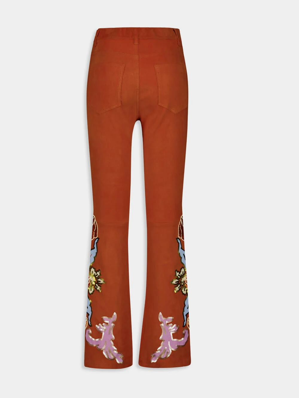 Capella Embroidered Suede Pants - Image 4