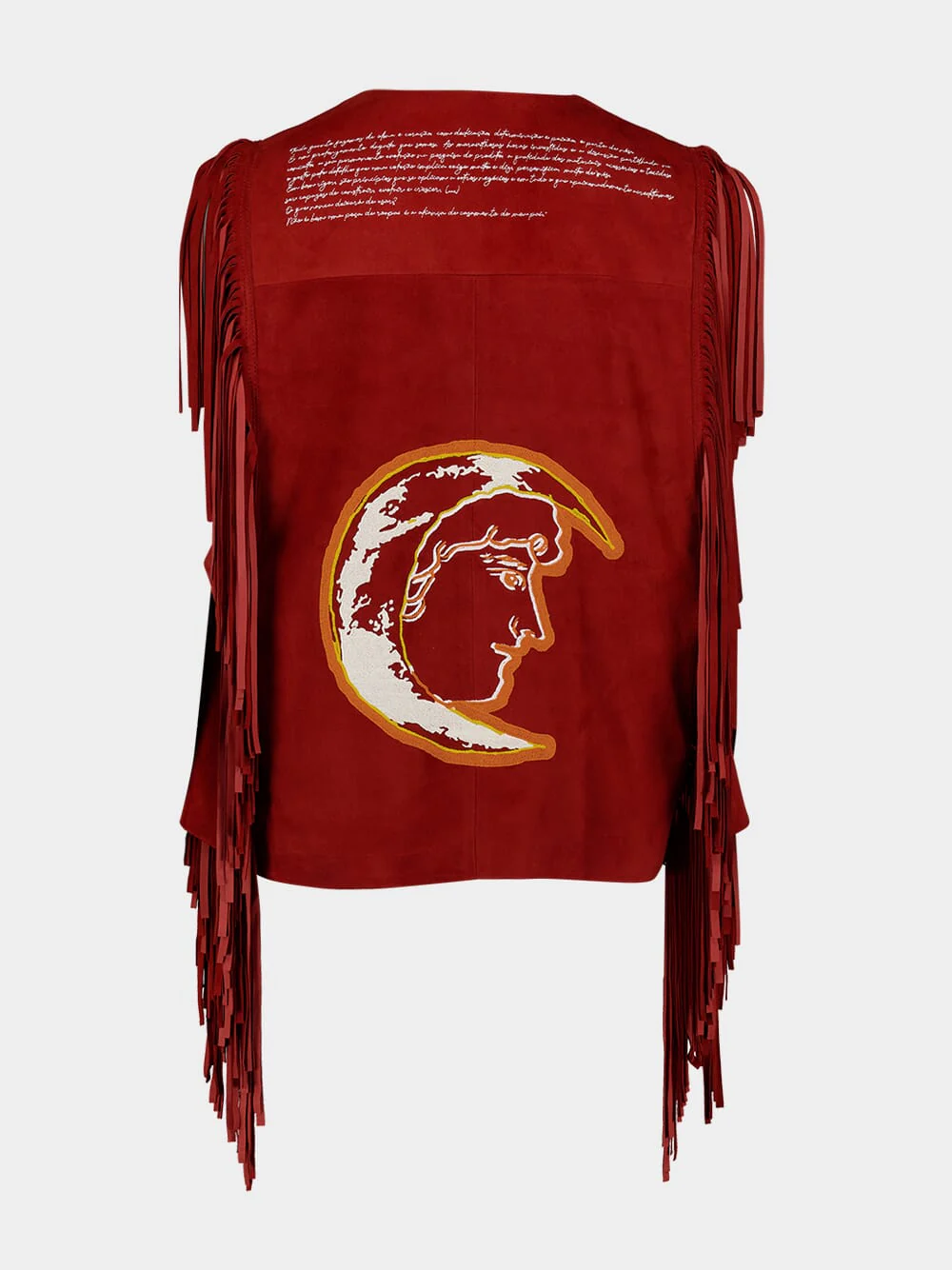 Cassiopeia Embroidered Suede Vest with Fringes - Image 6