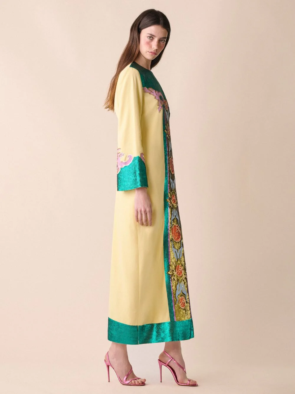 Celeste A-Line Embroidered Maxi Dress - Image 3