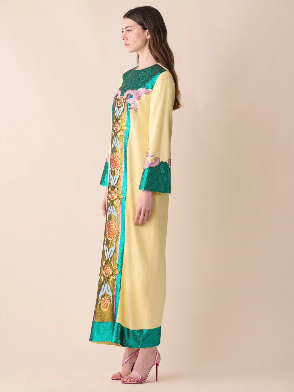 Celeste A-Line Embroidered Maxi Dress - Image 4