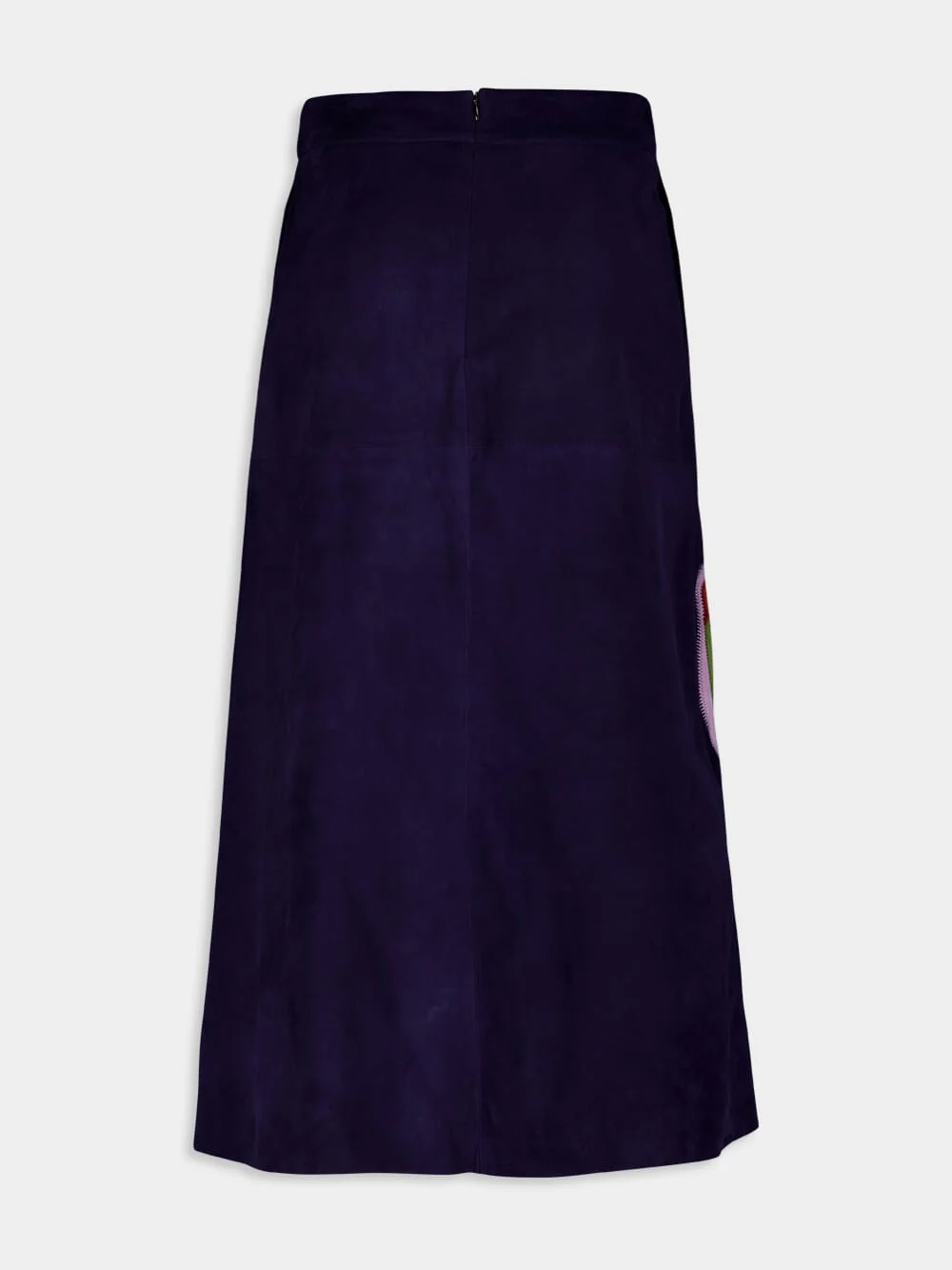 Corvus Embroidered Suede Skirt - Image 5