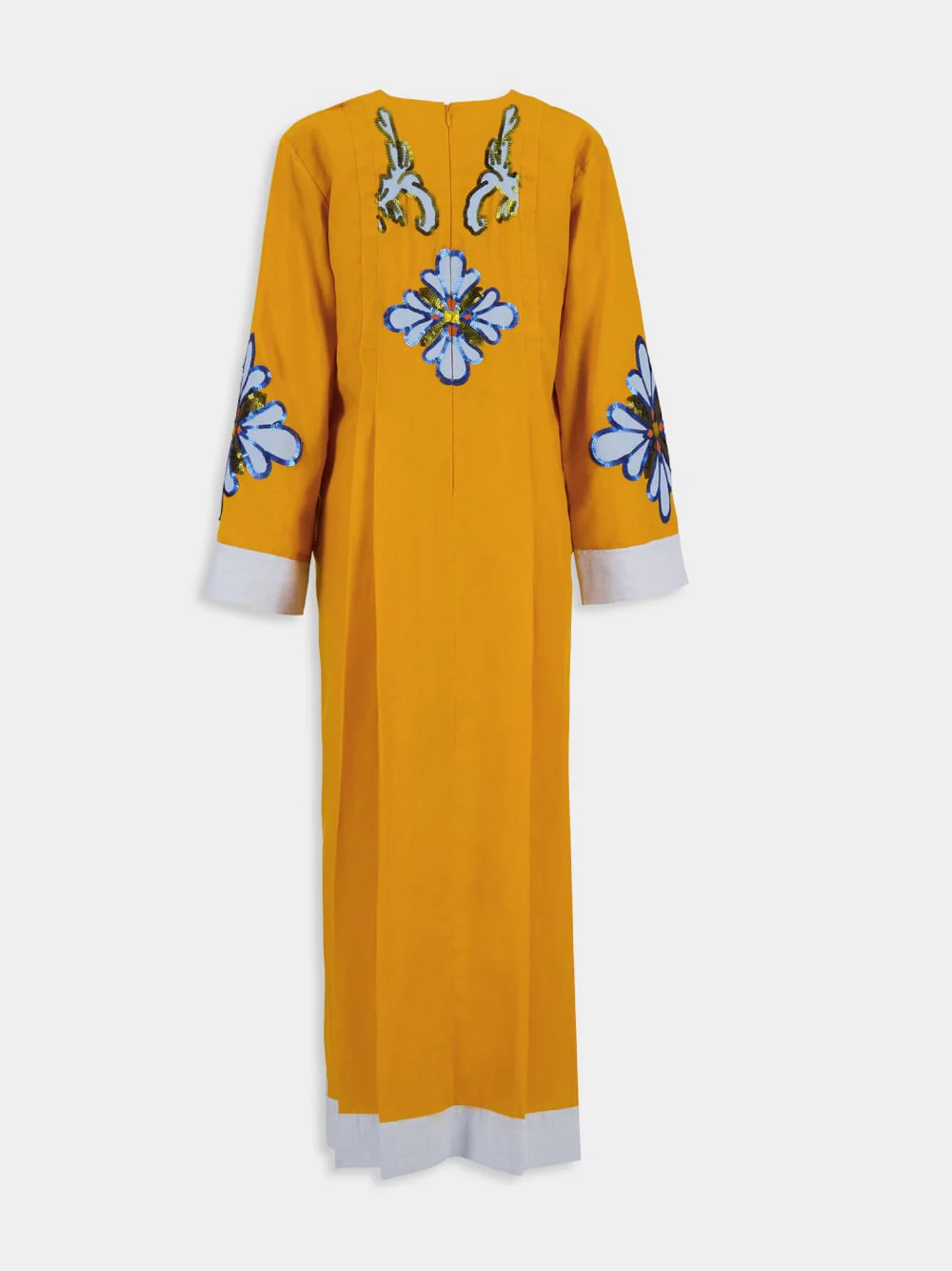 Crystal Linen Embroidered Maxi Dress - Image 4