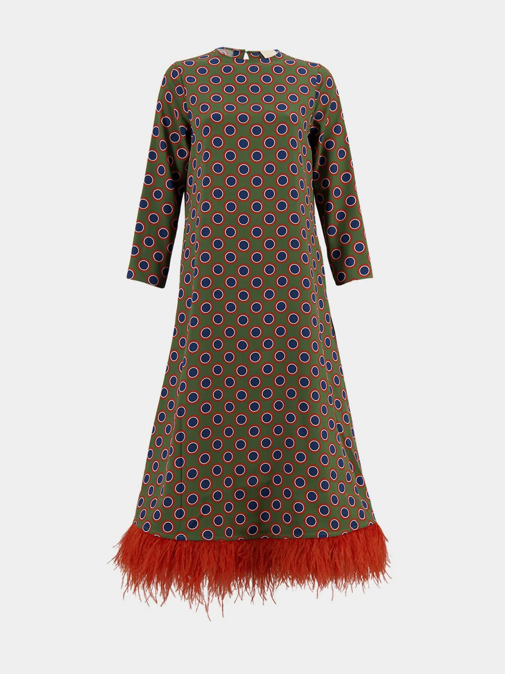Grayf Symmetrical Eye Dress with Feathers - Image 2