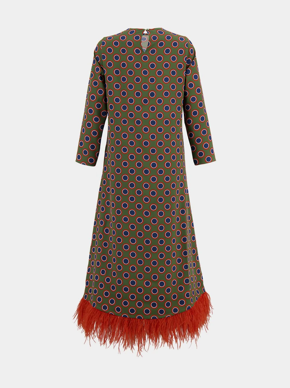 Grayf Symmetrical Eye Dress with Feathers - Image 4