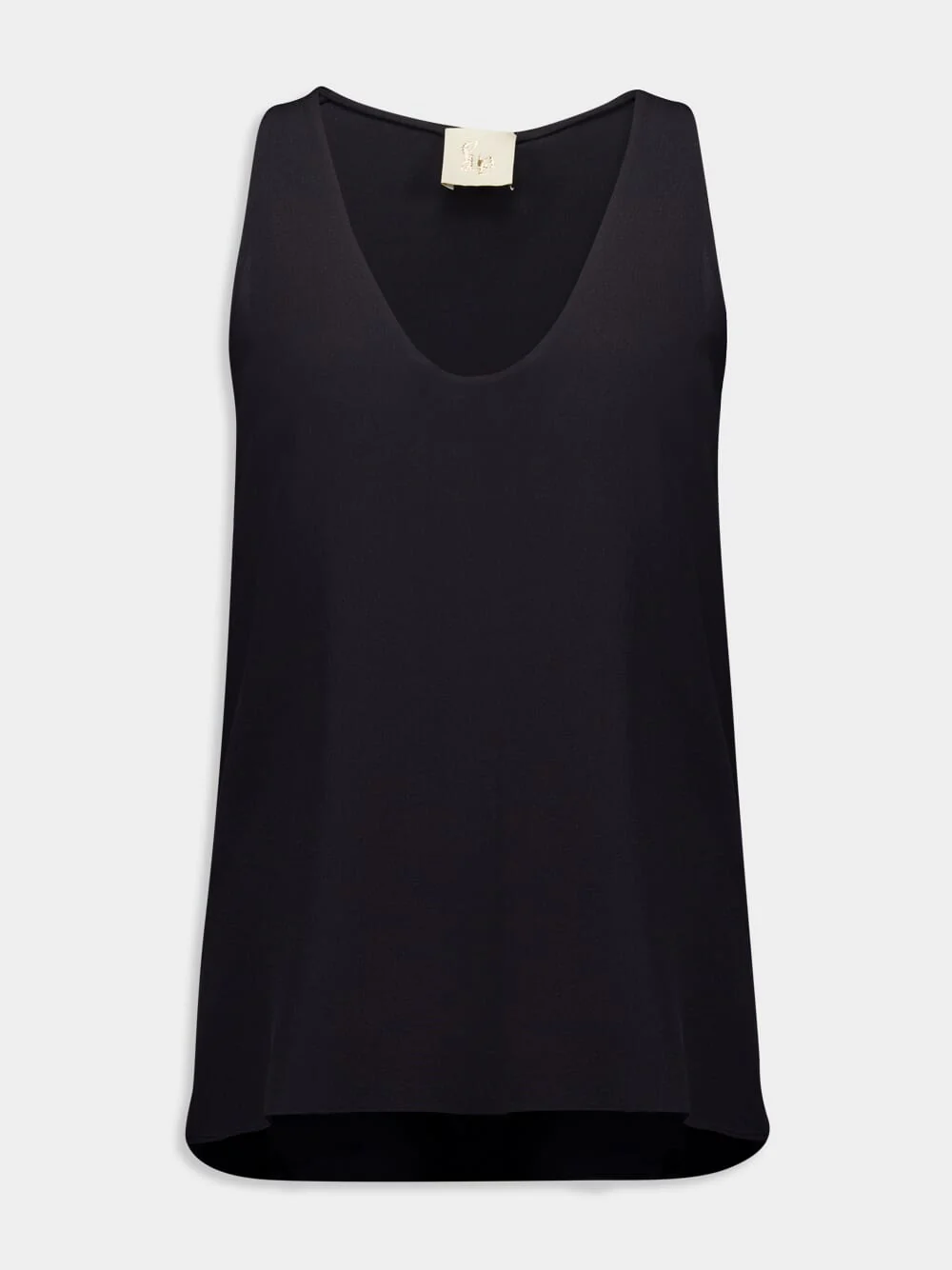 Serena Silk Crepe Tank-Top