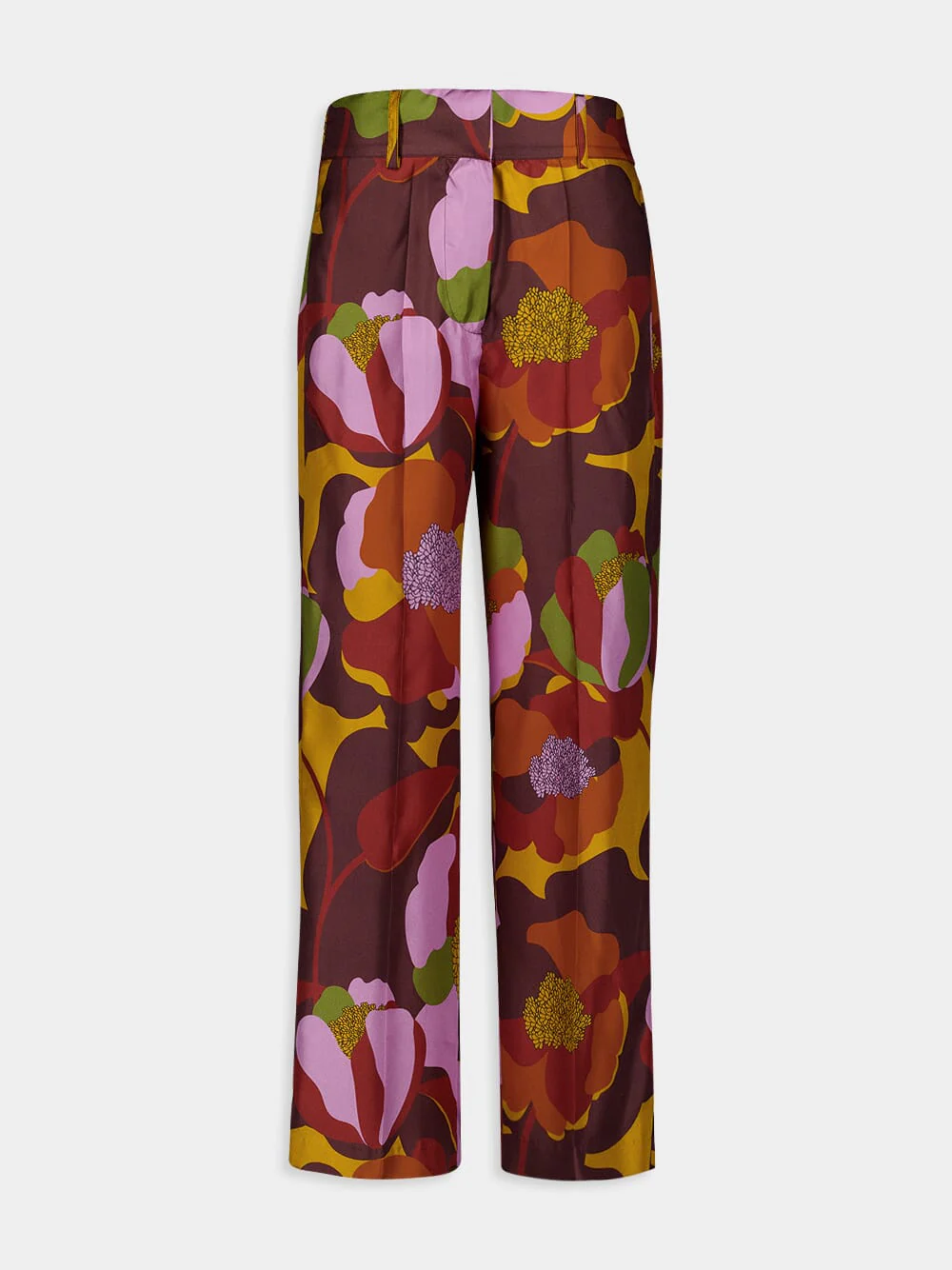 Sonia Floral Printed Silk Twill Pants - Image 2