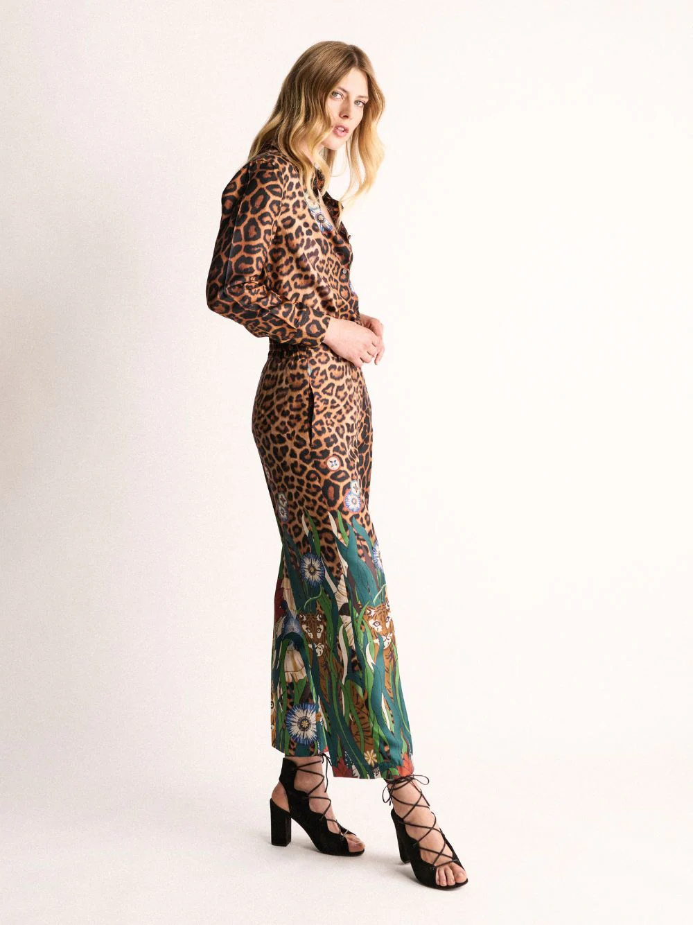 Sonia Junglito Print Silk Pants - Image 2