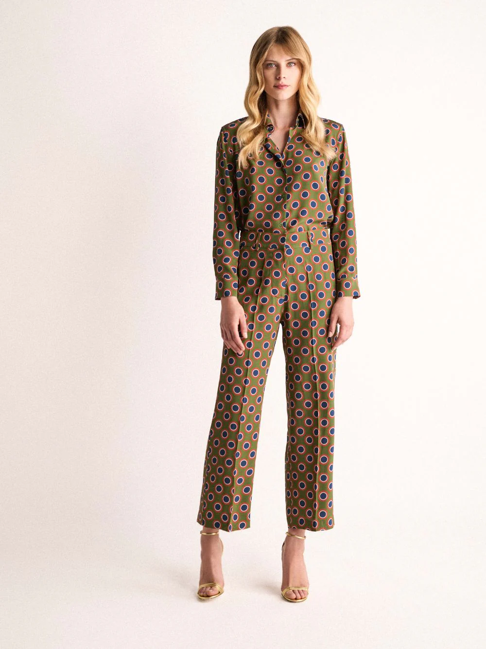 Sonia Symmetrical Eye Silk Pants - Image 2